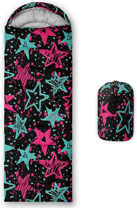 QOOMO Camping Sleeping Bags,3 Season Warm & Cool Weather,Lightweight,Waterproof Sleeping Bags for Adults & Kids,Traveling,and Outdoors,Camping Gear Equipment