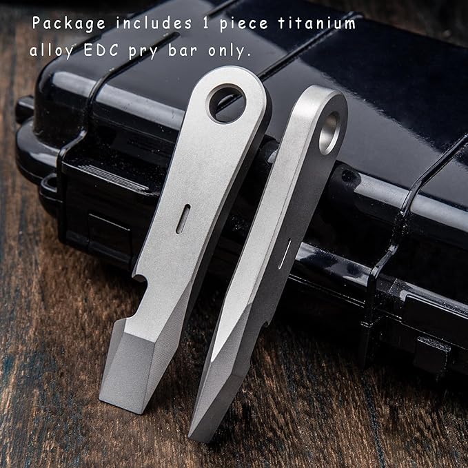 Titanium EDC Pry Bar Bottle Opener Keychain Pocket Pry Bar EDC Mini Crowbar Portable EDC Multi Tool