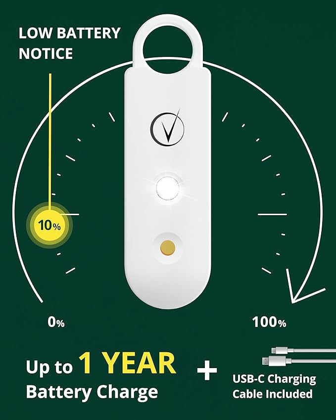 Vantamo Personal Alarm for Self Defense with Low Battery Notice, Strobe Light & Extra Loud 130 dB Double Speakers Safety Keychain Set for Women, Rechargeable Panic Button for Womens Self Defense
