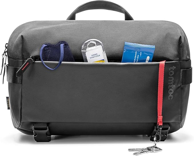 tomtoc Compact EDC Sling Bag, Minimalist Chest Shoulder Backpack Crossbody Bag for Men Women, Lightweight Carry Casual Bag