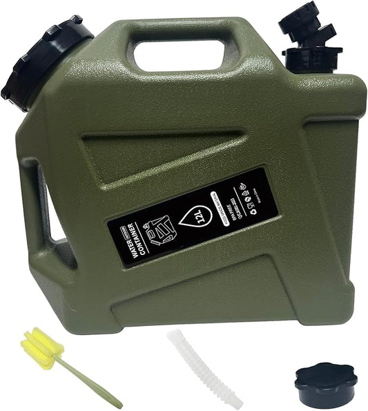 3.2 Gallon Camping Water Container with Spigot, Portable Water Jug BPA Free Water Tank, Military Green Emergency Water Storage Can for Outdoor Hiking Camping Picnic RV (12L)