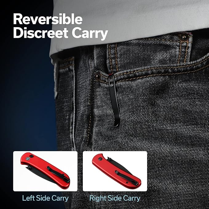 CIVIVI Pocket Folding Knife- Qubit Button Lock Utility Knife with Thumb Stud Opener for EDC, 2.98" 14C28N Blade Aluminum Handle, Gift for Men Women C22030E-2