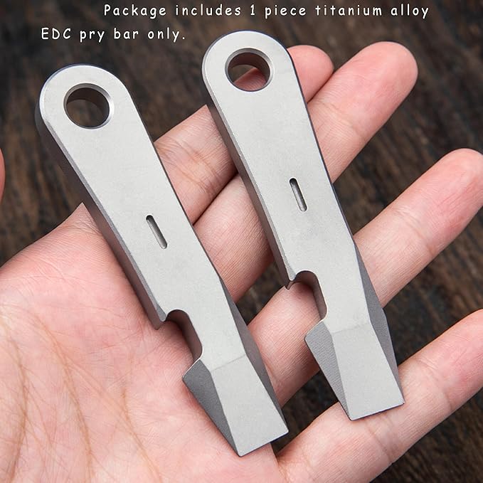 Titanium EDC Pry Bar Bottle Opener Keychain Pocket Pry Bar EDC Mini Crowbar Portable EDC Multi Tool