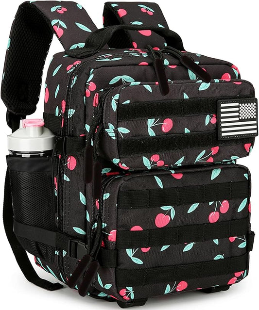9L Mini Tactical Backpack for Men and Women, Tactical Backpack Small for Hiking, Small Tactical Bag (Cherry Black)