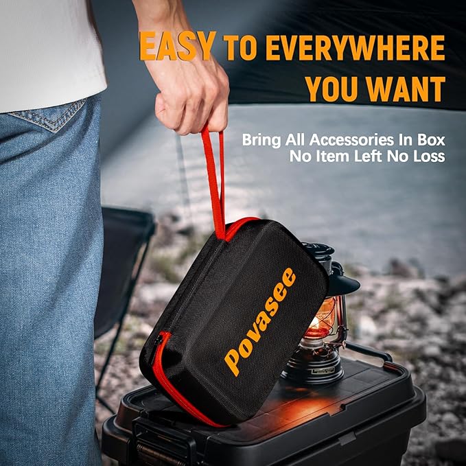 [2025NEW Model] 5000A Jump Starter with Air Compressor,Battery Jumper Starter Portable with 150PSI Tire Inflator 12V Jump Box with LCD Display,Flashlight,Storage Case (Up 9L Gas/8L Diesel Engine