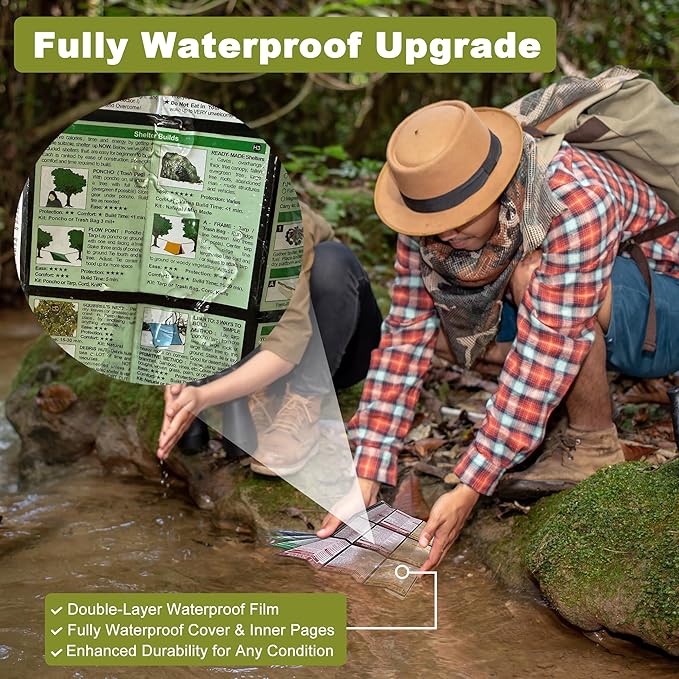 Tiny Pocket Survival Guide EDC Survival Kits Military Grade for Field Emergency, First Aid, Disaster, and Rural Urban Preparedness