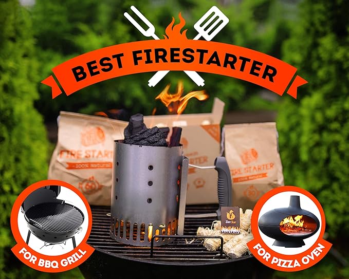 Zorestar Fire Starters XXL 120 pcs - Firelighters for Indoor and Outdoor Use, Compatible with Solo Stove, Green Egg and Other firepits and BBQs - Box of 100% Waterproof Firestarters