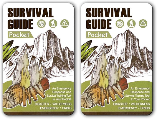 Tiny Pocket Survival Guide EDC Survival Kits Military Grade for Field Emergency, First Aid, Disaster, and Rural Urban Preparedness