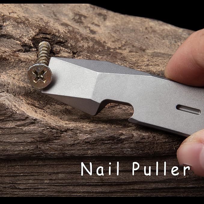 Titanium EDC Pry Bar Bottle Opener Keychain Pocket Pry Bar EDC Mini Crowbar Portable EDC Multi Tool