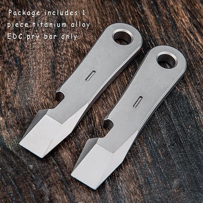 Titanium EDC Pry Bar Bottle Opener Keychain Pocket Pry Bar EDC Mini Crowbar Portable EDC Multi Tool