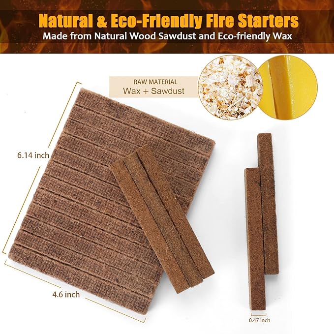 Realcook Natural Fire Starter Cubes: Upgraded 36 Firestarters Kindling