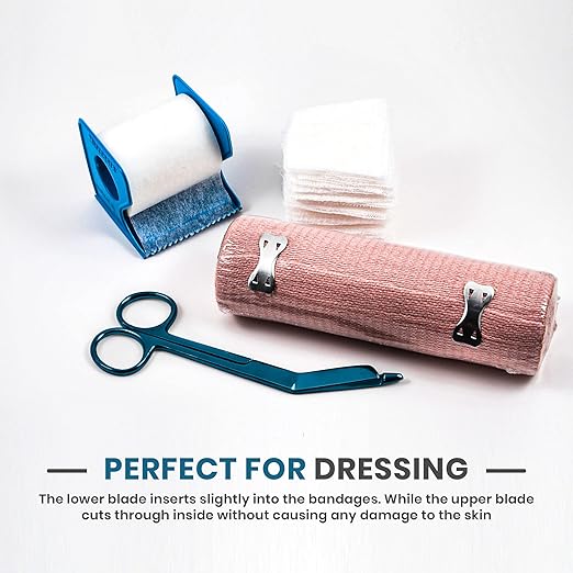 Utopia Care Bandage Scissors, 5.5 Inch Stainless Steel Shears for First Aid and Professional Use, Spectrum Blue