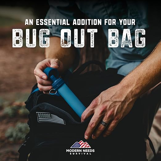 Ready Filter Personal Water Filter Straw | Backpacking Water Filter for Hiking & Camping | Portable Water Purifier Camping | Emergency Survival Gear & Camping Survival Kit | 10 Pack