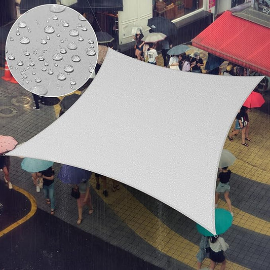 Amgo 10' x 10' Custom Size Grey Rectangle Square Waterproof Sun Shade Sail Order to Make UPF50+ AMWTPR0712 Canopy Awning, 98% UV Blockage Water Resistant, Backyard Patio Garden (We Customize)
