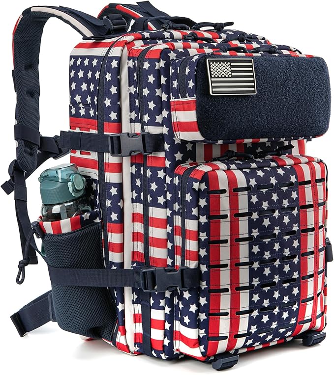 QT&QY 25L/45L Military Tactical Backpack For Men Molle Daypack 3 Day Bug Out Bag Hiking Rucksack With Bottle Holder