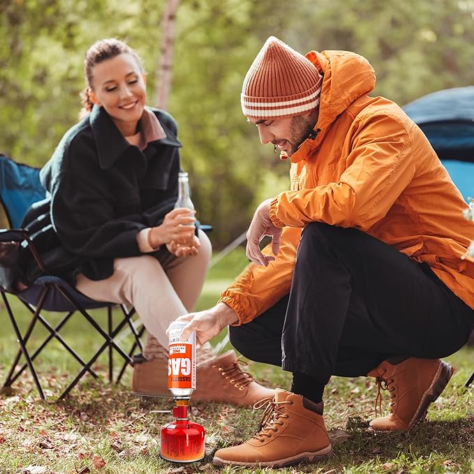 Camping Stove Burners Gas Refill Adapters EN417 Lindal Valve Canister Shifter Backpacking Stove Refill Adapter Valve Kit for Propane/Isobutane/Butane Gas Tank 3 PCS