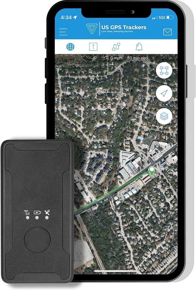 US GPS Tracker - 4G LTE Magnetic Mini GPS Tracker for Vehicles, Equipment, Assets & Fleet Management, Real-Time Anti-Theft Tracking, Easy Installation & Geofencing for $5/Month Subscription