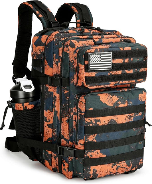 45L Tactical Assault Backpack 3 day assault pack with Molle Waterproof backpack Rucksack for Tactical Backpacks (Mars Camo)