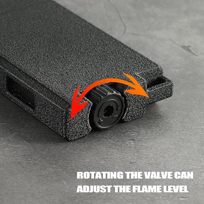 Butane Lighter with Keyhole, 2 Pack Double Jet Flame Torch Lighter with Visible Window, Adjustable and Refillable Pocket Lighter for Men and Women,Without Gas(Matte Black)