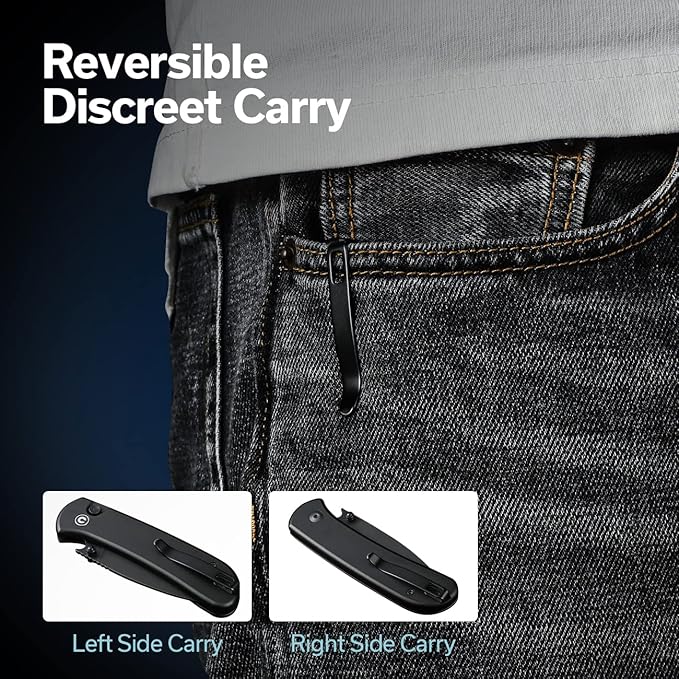 CIVIVI Pocket Folding Knife- Button Lock Knife with Thumb Stud Opener for EDC, 2.98" 14C28N Blade Aluminum Handle, Qubit Utility Knife for Men Women Gift C22030E-1