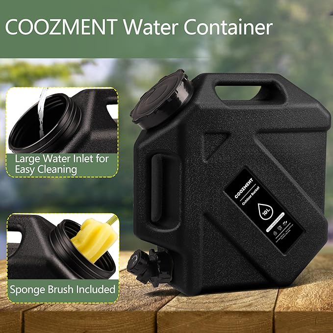 3.2 Gallon/5 Gallon Water Containers with Spigot, BPA Free Water Jug, Military Green Water Tank, Multifunction Water Storage Containers for Camping Outdoor Hiking,Emergency Stroage