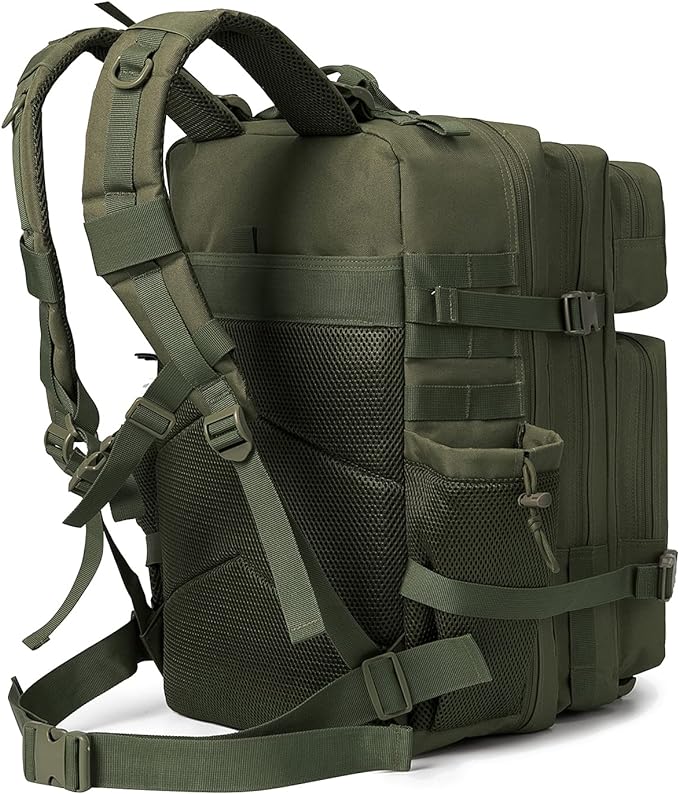 QT&QY 25L/45L Military Tactical Backpack For Men Molle Daypack 3 Day Bug Out Bag Hiking Rucksack With Bottle Holder
