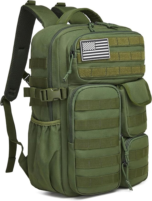 Wotony Tactical Backpack - Military waterproof backpack with multiple pockets and tactical gear for the outdoors (army green, 25L)