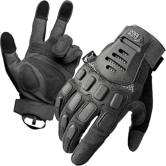 ZUNE LOTOO Touchscreen Tactical Gloves Men with TPR Finger Impact Protection & Palm Padded for Motorcycle Airsoft Paintball Range Work