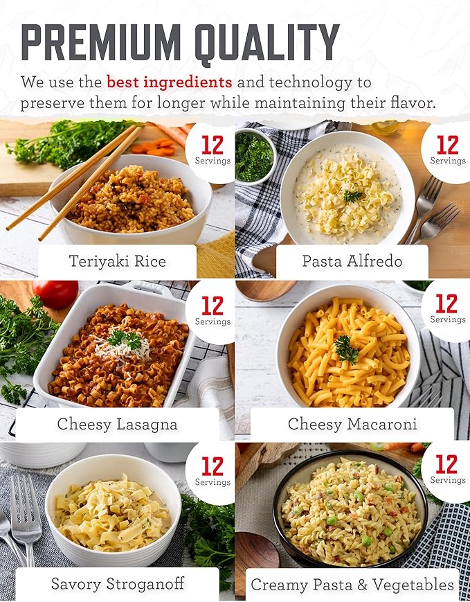 ReadyWise Emergency Food Supply - 120 Servings Favorites Sample Bucket, Survival Food Kit, Freeze Dried Prepper Food & Dehydrated Meals for Camping Essentials & Backpacking, up to 25 Year Shelf Life