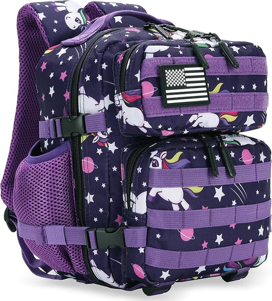 9L Tactical Assault Backpack Gym Pack Hiking Travel Pack Camping Backpack (PurpleStar)
